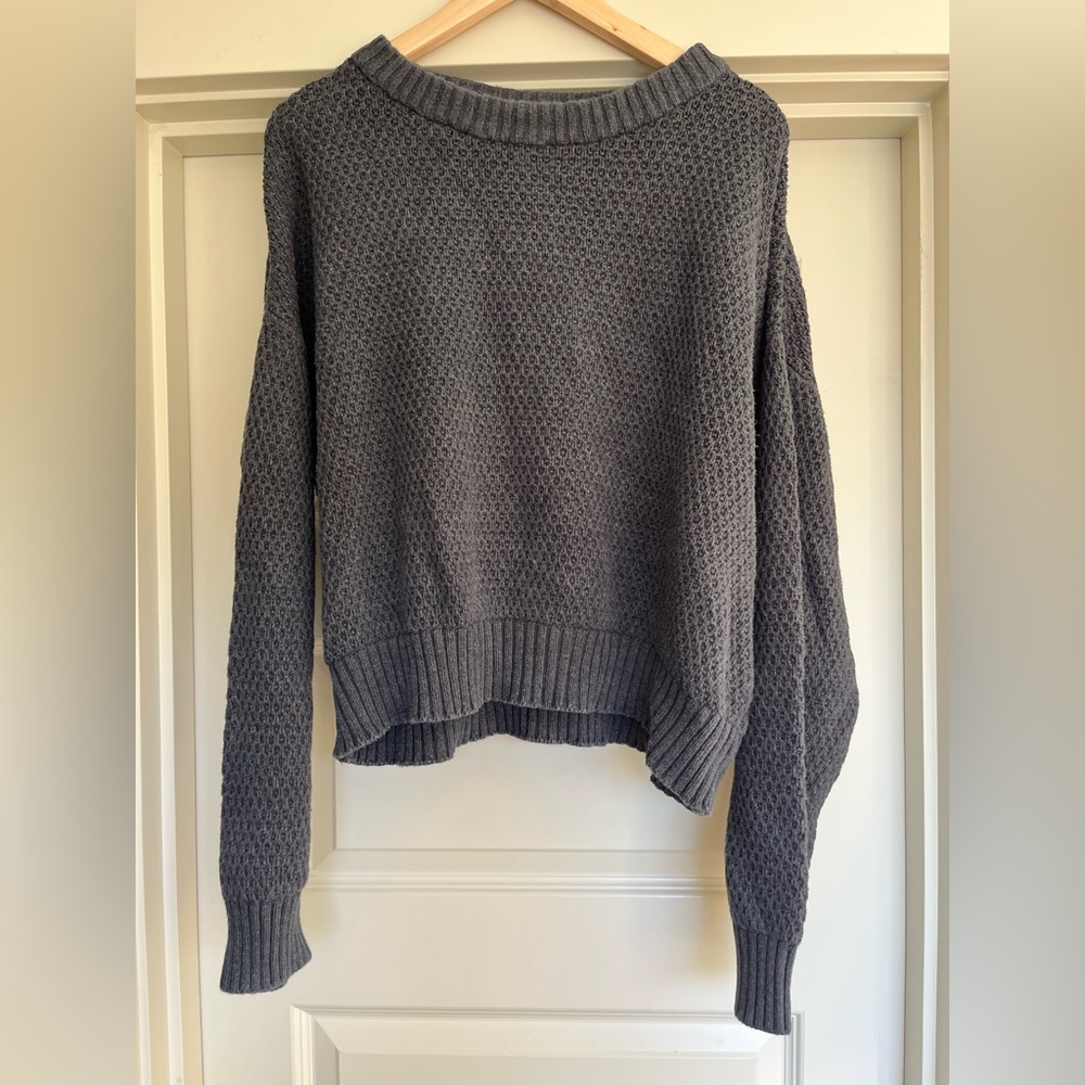 Pact Gray Crew Neck Sweater